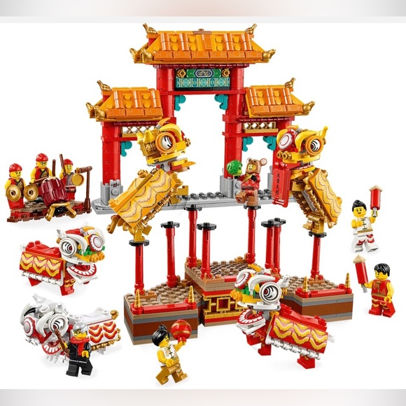 🍊🧧Brand New Lego Lion Dance Set🐴🧧(RETIRED) & Free Chinese New Year T Shirt🐲 - Picture 3 of 10